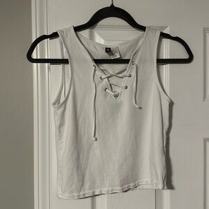 White crop(ish) top
